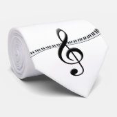 Gクレフ、音符記号のピアノキーボード ネクタイ (ロール)