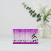 Gクレフ、音符記号及び音楽ノートの名刺 名刺 (スタンド正面)