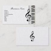 Gクレフ、音符記号及び音楽ノートの名刺 名刺 (正面/裏面)