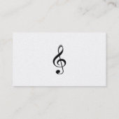 Gクレフ、音符記号及び音楽ノートの名刺 名刺 (裏面)