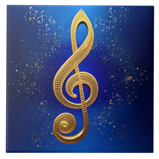 Gクレフ、 音符記号 タイル (正面)