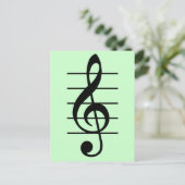 Gクレフ、 音符記号 ポストカード (スタンド正面)