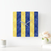 Gゴルフ水彩信号航海の海上国旗 スクエア壁時計 (ホーム)