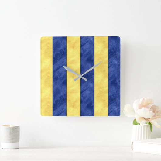 Gゴルフ水彩信号航海の海上国旗 スクエア壁時計 (ホーム)