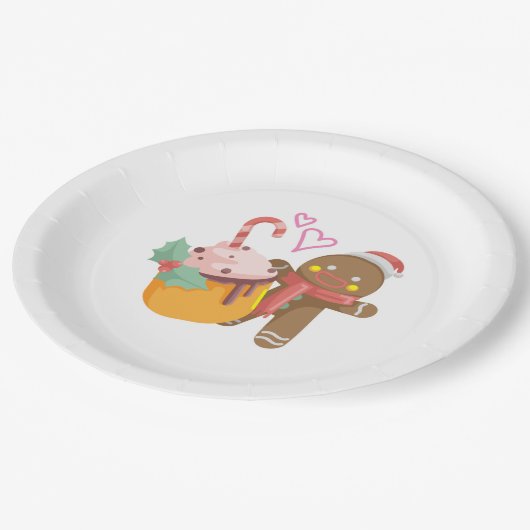 Gジンジャーブレッドマン ペーパープレート (アングル)