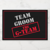 Gチームのチームグルーミング スパークリングワインラベル (シングルラベル)