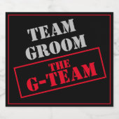 Gチーム グルーミング スパークリングワインラベル (シングルラベル)