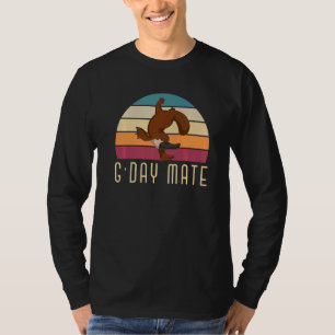 Gデイメイトプラティプスオーストラリア動物レトロオーストラリア Tシャツ