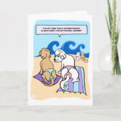 Gバンガーをはいた犬のおもしろカード カード (正面)