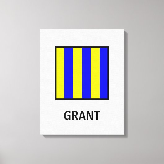 Gファミリ名フ航海のラグ キャンバスプリント (正面)