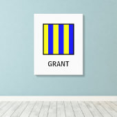 Gファミリ名フ航海のラグ キャンバスプリント (インサイチュ (ウッドフロア))