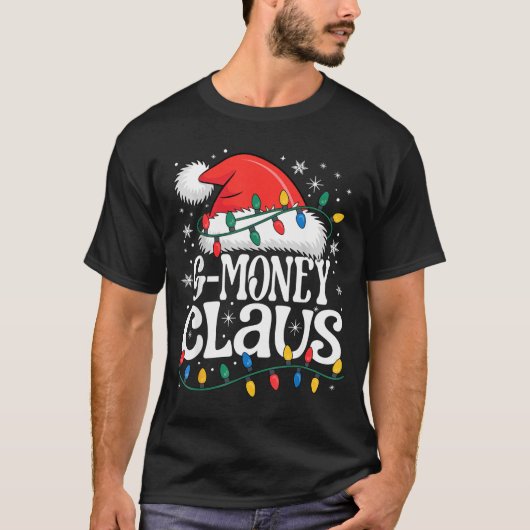 Gマネークラウス 楽しいクリスマス クリスマスのおばあちゃん ホリデー Tシャツ (正面)