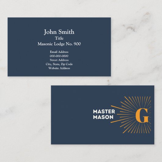 Gメーソニック名刺 名刺 (正面/裏面)