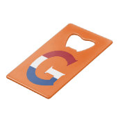 GモノグラムはNLDフラグ上またはbocnt上にオーバーレイ クレジットカード栓抜き (裏面アングル)