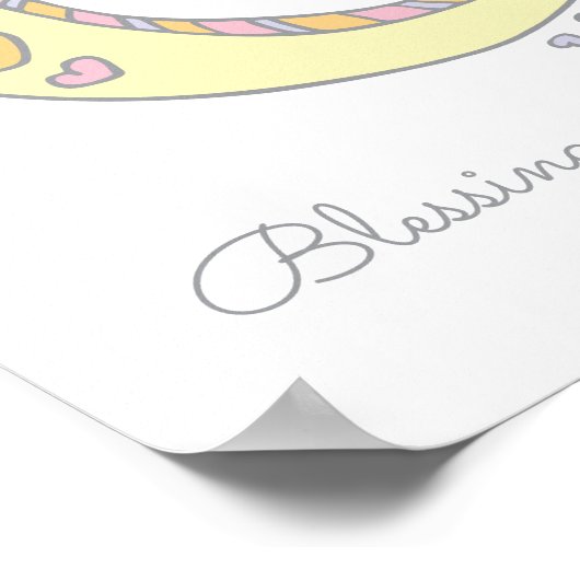 Gモノグラムアートグレース女の子の名前の意味ポスター ポスター (角)