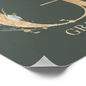 Gモノグラムフローラポスパーソナライズされたター ポスター (角)