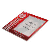 Gモノグラム「赤の白いレース」と写真 – タイル (側面)