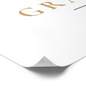 Gレターモノグラムネームマルサラフローラ子供部屋 ポスター (角)