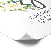 Gレターモノグラム赤面フローラデコール ポスター (角)