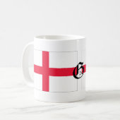 G文字の英国旗のマグ コーヒーマグカップ (正面左)