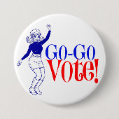 G0 G0 Vote! 3" バッジ (正面)