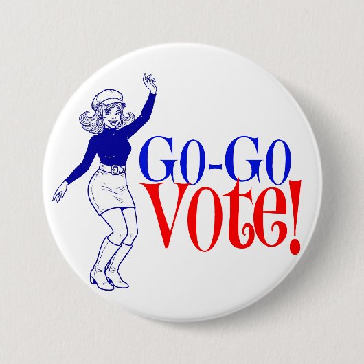 G0 G0 Vote! 3" バッジ (正面)