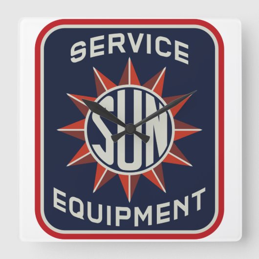 G2第1世代Sunロゴクロック スクエア壁時計 (正面)