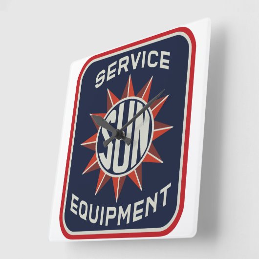 G2第1世代Sunロゴクロック スクエア壁時計 (傾斜)