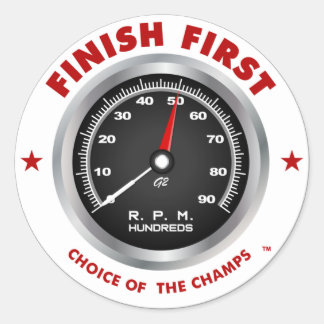 G2 "FINISH FIRST" チャンピオンの選択ステッカー ラウンドシール