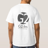 G2fmのTシャツの白 Tシャツ (裏面)