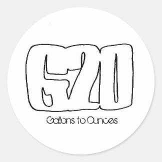 G2Oホワイトステッカー ラウンドシール