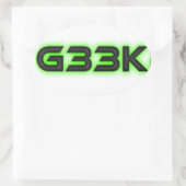 G33kオーバルステッカー 楕円形シール (バッグ)