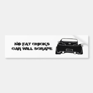 g35は、車が擦るFATのひよこ黒くしません バンパーステッカー