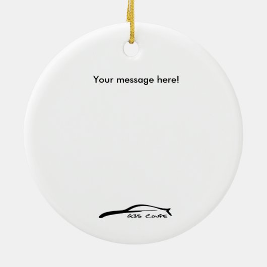 G35クーペの圧延の打撃のクリスマスのオーナメント セラミックオーナメント (裏面)