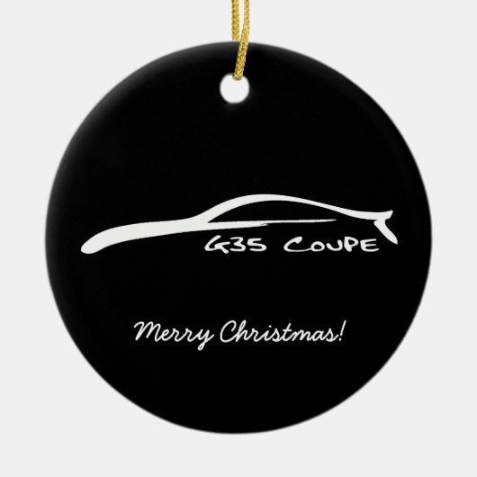 G35クーペブラシストローククリスマスのオーナメント セラミックオーナメント (正面)