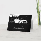 G35クーペ車のテーマのクリスマスカード シーズンカード (正面)