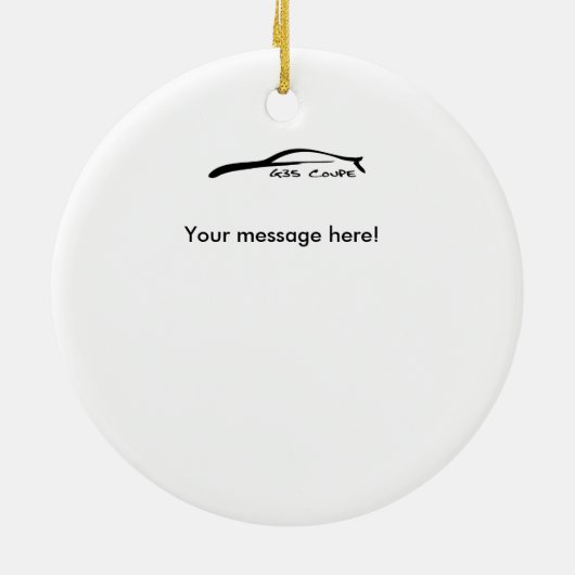 G35クーペ転がのショットクリスマス装飾 セラミックオーナメント (裏面)