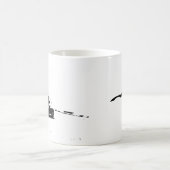 G37クーペの側面は黒いシルエットのロゴと撃ちました コーヒーマグカップ (中央)