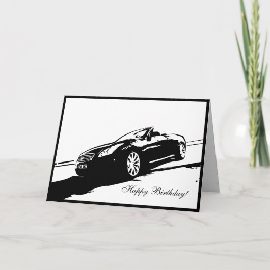 G37コンバーチブルカー誕生日カード カード (正面)