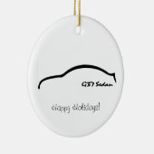 G37セダンの黒ブラシストローク セラミックオーナメント (右)