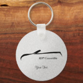 G37変換ブラックブラシストローク（シルバー/ブラック） キーホルダー (正面)