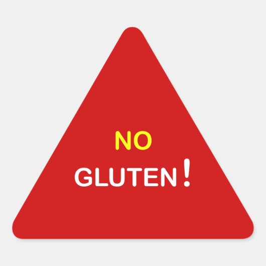 g3 – 食品警告～グルテンなし。 三角形シール (正面)