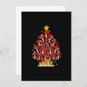 G4Ywキノコのクリスマスツリーパジャマメリークリスマスプラ 招待状 (正面/裏面)