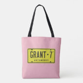 G7ロゴの黒い及びピンクのトート トートバッグ (裏面)