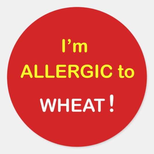 g8 – アレルギー – 小麦。 ラウンドシール (正面)