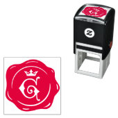 G -アンティークワックスシールゴシック王冠イニシャル文字 セルフインキングスタンプ (インサイチュ)