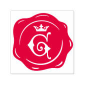 G -アンティークワックスシールゴシック王冠イニシャル文字 セルフインキングスタンプ (デザイン)