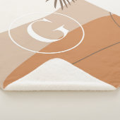 G -イニシャルモノグラム文字G抽象デザイン シェルパブランケット (3/4)