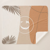 G -イニシャルモノグラム文字G抽象デザイン シェルパブランケット (正面(横))