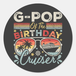 G – オブポップ・アートのザ誕生日クルーザーバケーション ラウンドシール